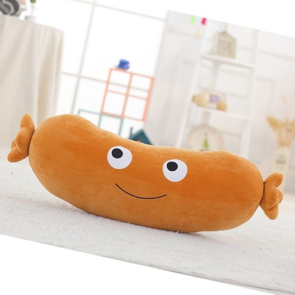 Orange Sausage Plush Toys Mini Stuffed Food Plush Dolls Pillow Creative Gifts for Children Home Decor, Size: 50cm - Image 2
