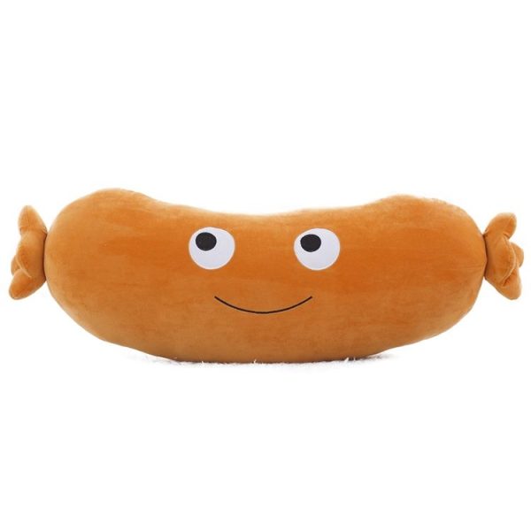 Orange Sausage Plush Toys Mini Stuffed Food Plush Dolls Pillow Creative Gifts for Children Home Decor, Size: 50cm - Image 3