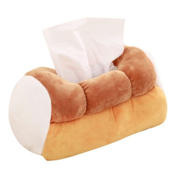 Simulation Bread Toast Plush Tissue Box - Image 2