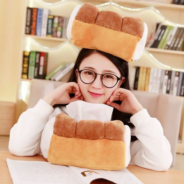 Simulation Bread Toast Plush Tissue Box - Image 6