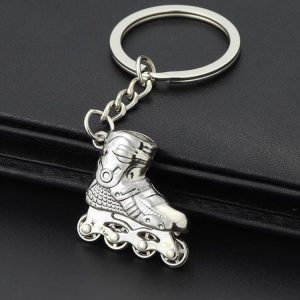 Creative Simulation Skates Keychain Personalized Pendant Gift (Silver)