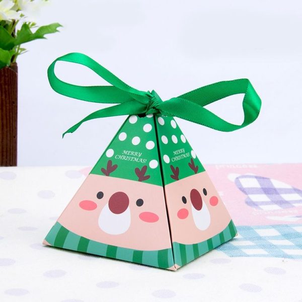 4 PCS Christmas Candy Boxes Small Candy Tray (Green Elk (Without Tag)) - Image 2