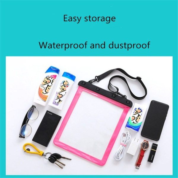Multipurpose Single Shoulder Outdoor Transparent Waterproof Bag for Mobile Phone Small Objects (Lake Blue) - Image 4