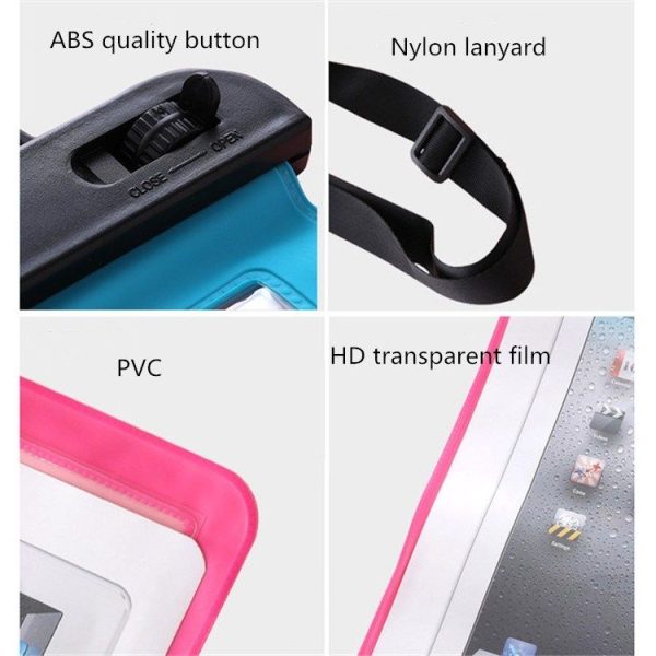 Multipurpose Single Shoulder Outdoor Transparent Waterproof Bag for Mobile Phone Small Objects (Lake Blue) - Image 7
