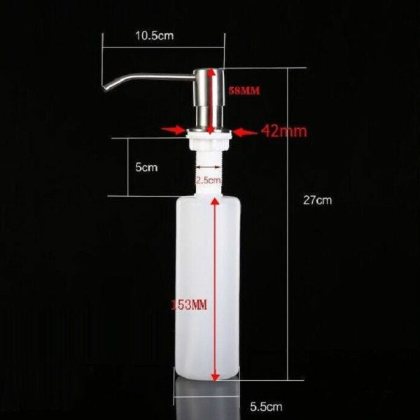 Stainless Steel Sink Soap Dispenser Sishwashing Liquid Hand Soap Bottle - Image 3