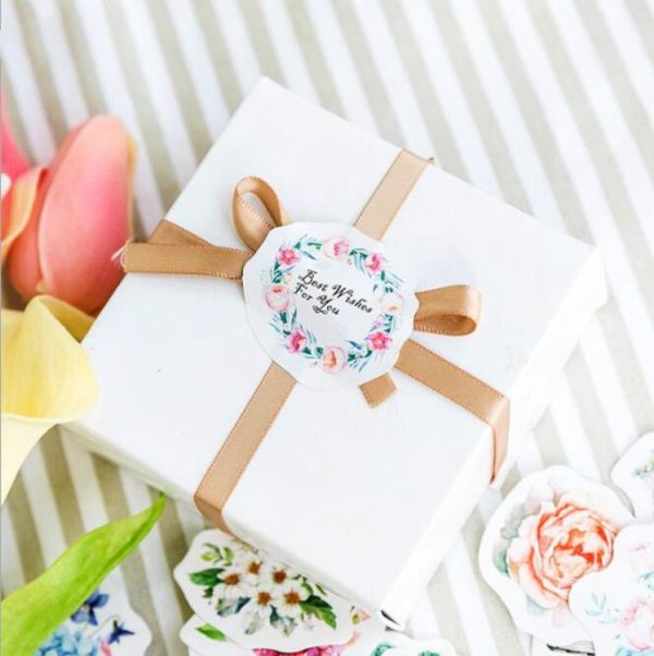 2 PCS Ukiyo Flower Language Pocket Sticker Shaped Seal Sticker Boxed Sticker - Image 4