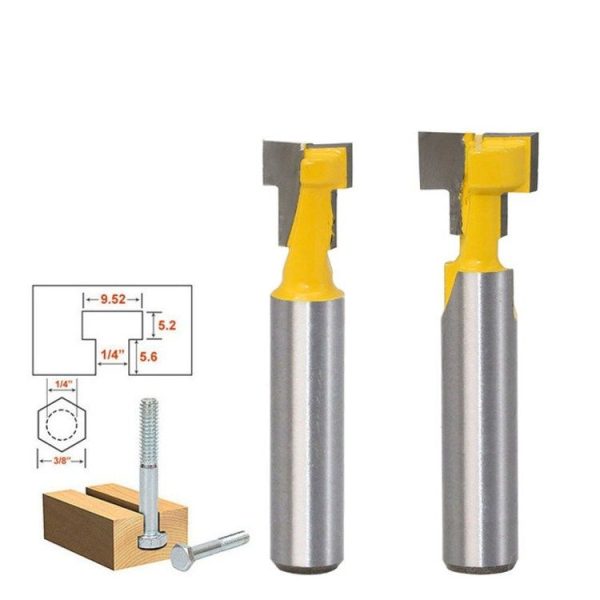 Woodworking Milling Cutter 8-handle Keyhole Cutter Photo Frame Wall-mounted T-type Keyhole Cutter, Size: 8x3 / 8 Inch - Image 7