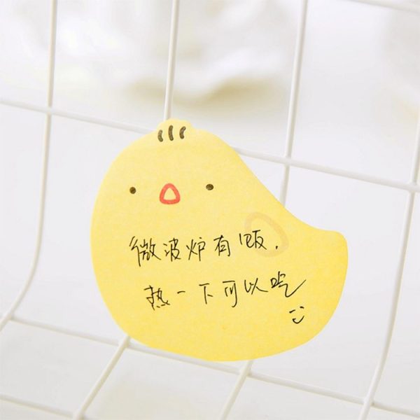 4 PCS Creative Stay Cute Mini Cute Chicken Small Yellow Chicken Message Note Post-It Memo Pad (Gentleman Chicken) - Image 5