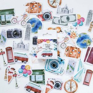 2 PCS One Person Travel Handbook Album Decorative Sticke Sealing Sticker DIY Sticker