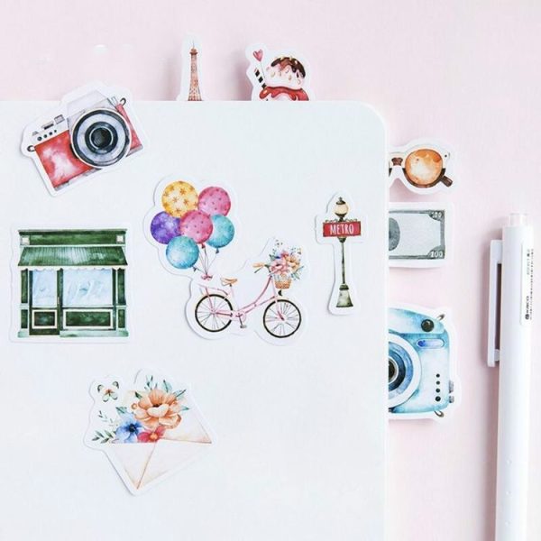 2 PCS One Person Travel Handbook Album Decorative Sticke Sealing Sticker DIY Sticker - Image 4