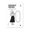 2 PCS Small Sure Mourning Series Message Note Post-It N Stickers (Coward) - Image 2