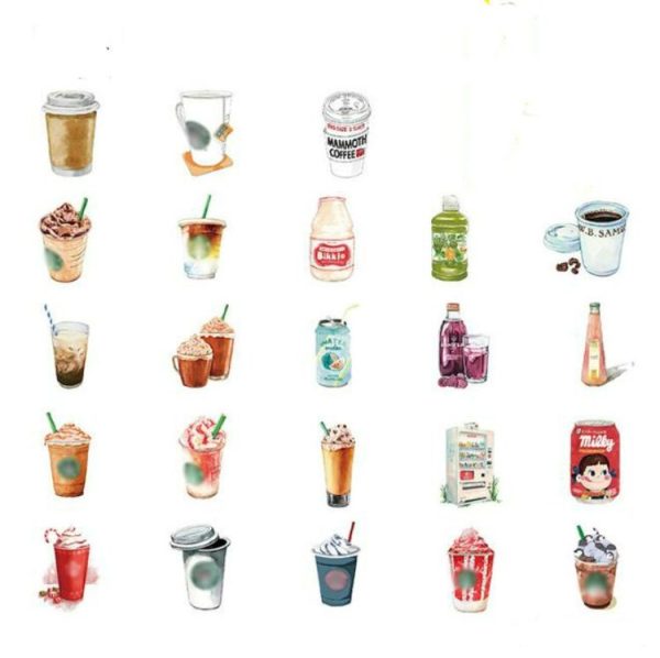 2 PCS I Love To Drink Beverage Shape Sealing Stickers Boxed Stickers - Image 2