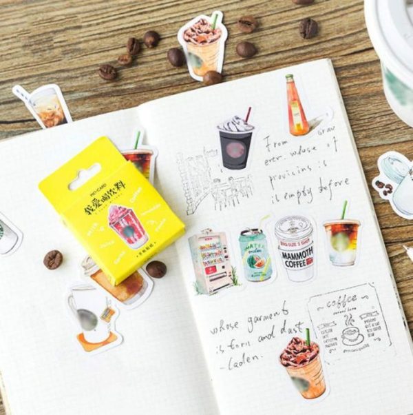 2 PCS I Love To Drink Beverage Shape Sealing Stickers Boxed Stickers - Image 4