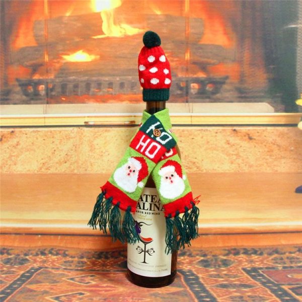 Creative Christmas Bottle Cap Hat Scarf Ornament (Old Man) - Image 2