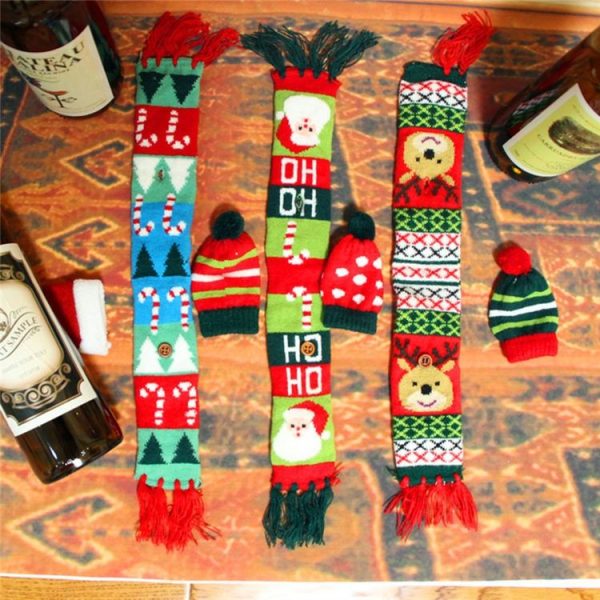 Creative Christmas Bottle Cap Hat Scarf Ornament (Old Man) - Image 4