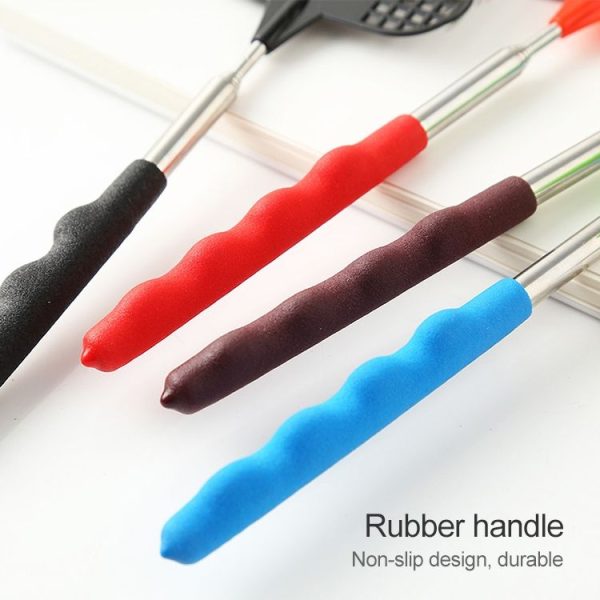 Creative Retractable Plastic Fly Swatter Summer Supplies Mosquito Swatter (Red) - Image 4
