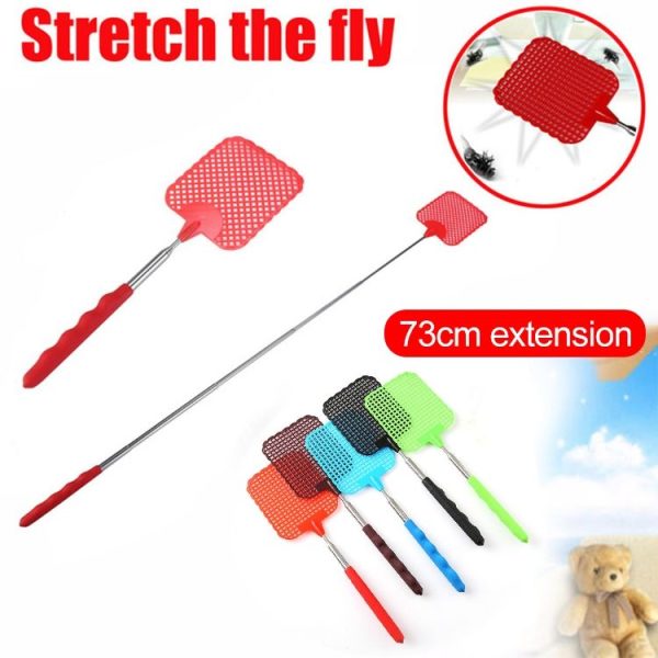 Creative Retractable Plastic Fly Swatter Summer Supplies Mosquito Swatter (Red) - Image 6