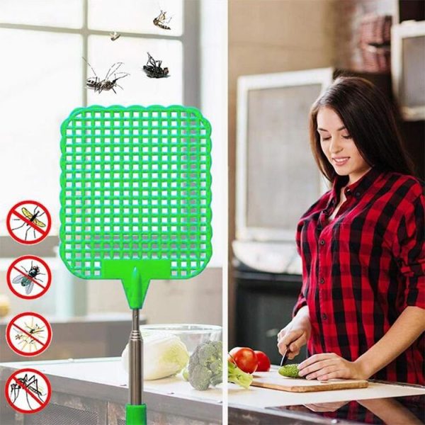 Creative Retractable Plastic Fly Swatter Summer Supplies Mosquito Swatter (Red) - Image 7