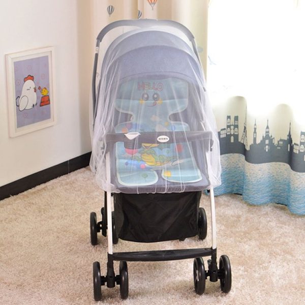 3 PCS 150cm Baby Pushchair Mosquito Insect Shield Net Safe Infants Protection Mesh Stroller Accessories Mosquito Net (Blue) - Image 6