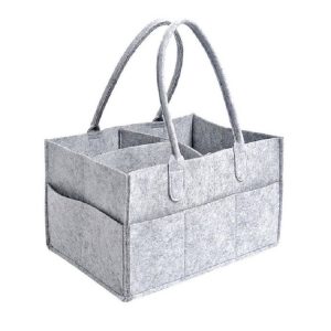 Mummy Bag Storage Multifunctional Maternity Handbags Organizer Stroller Accessories, Size: 33x23x18cm, Color: Light Gray