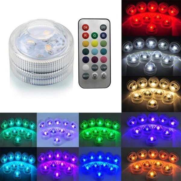 IP68 Waterproof Remote Control Diving Decoration Lamp 5050 SMD LED Multi Colored Light Bulb Submersible RGB LED Light Party Lamp - Image 5