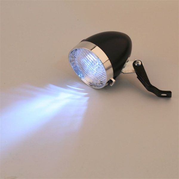 3 LED Retro Bicycle Headlight Night Riding Safety Warning Light (Black) - Image 2