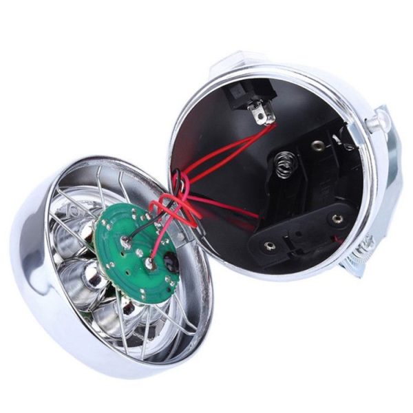 3 LED Retro Bicycle Headlight Night Riding Safety Warning Light (Black) - Image 3