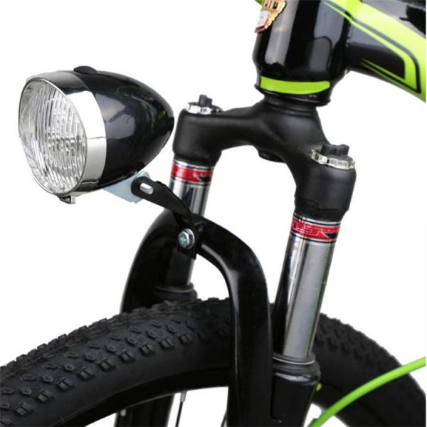 3 LED Retro Bicycle Headlight Night Riding Safety Warning Light (Black) - Image 4