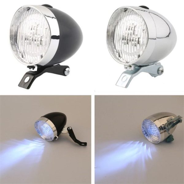 3 LED Retro Bicycle Headlight Night Riding Safety Warning Light (Black) - Image 6