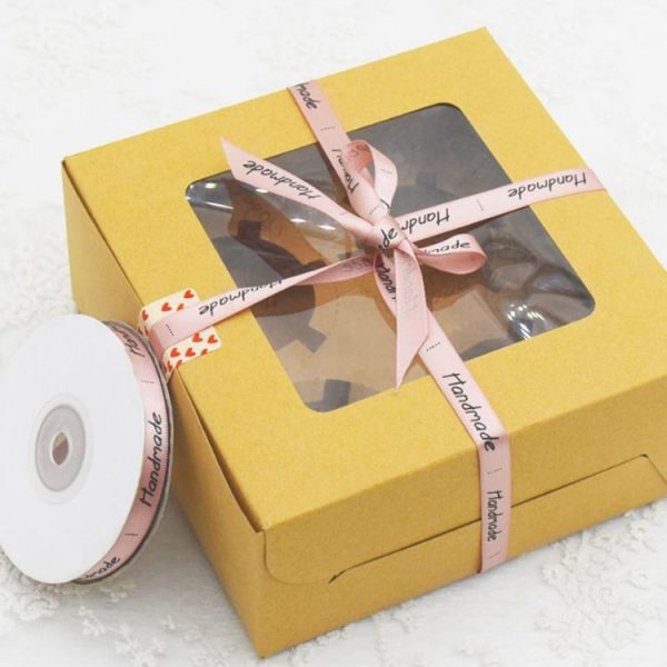 2 PCS Gift Box Packaging Ribbon Cake Box Ribbon Baking Packaging Accessories (Pink) - Image 4