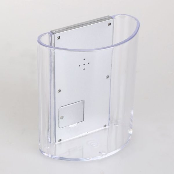 Transparent Desk Clock Pencil Holder Removable Desktop Table Digital Clock - Image 4