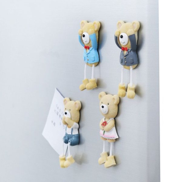 Cartoon Bear Stereo Refrigerator Magnetic Fridge Magnet, Style Random Delivery - Image 3