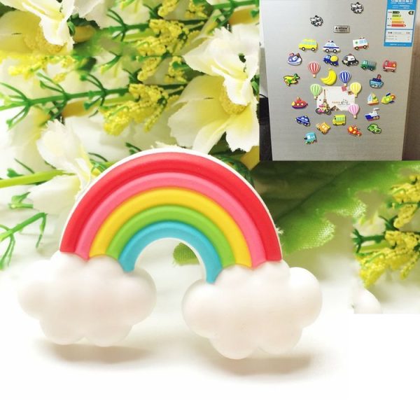 10 PCS Home Fridge Magnets Decorative Message Stickers Children Whiteboard Stickers (Rainbow) - Image 2