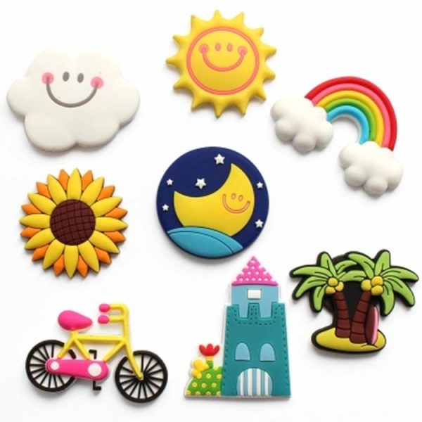 10 PCS Home Fridge Magnets Decorative Message Stickers Children Whiteboard Stickers (Rainbow) - Image 3