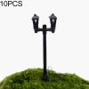 10 PCS Moss Micro Llandscape Decoration Succulent Ecological Bottle Bonsai Pot Model Lamp Ornament (Double Lights up Four Corners Head)