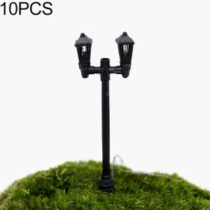 10 PCS Moss Micro Llandscape Decoration Succulent Ecological Bottle Bonsai Pot Model Lamp Ornament (Double Lights up Four Corners Head)