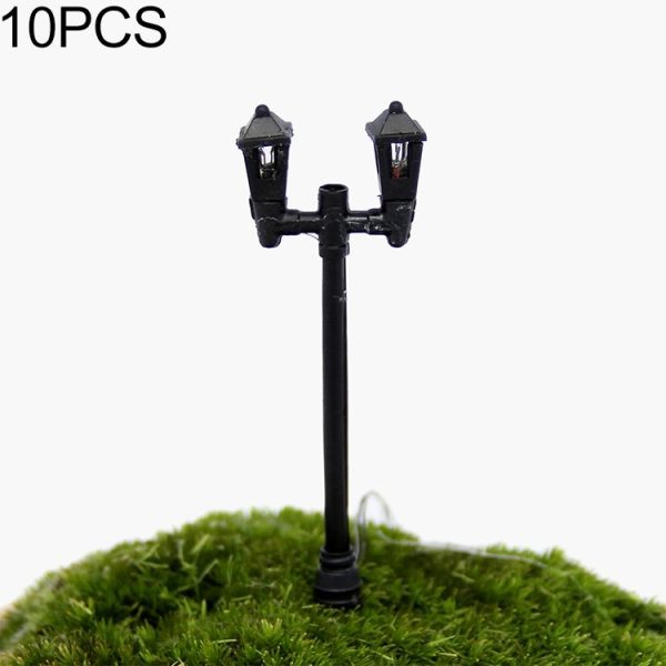 10 PCS Moss Micro Llandscape Decoration Succulent Ecological Bottle Bonsai Pot Model Lamp Ornament (Double Lights up Four Corners Head)