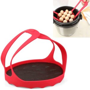 Steamer Sling Pressure Cooker Silicone Steamer (Red)