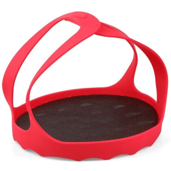 Steamer Sling Pressure Cooker Silicone Steamer (Red) - Image 2