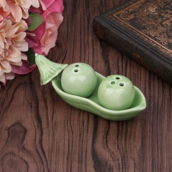 5 PCS Creative Gift Ceramic Salt Pepper Cans Gift Box Pea Cruet - Image 2