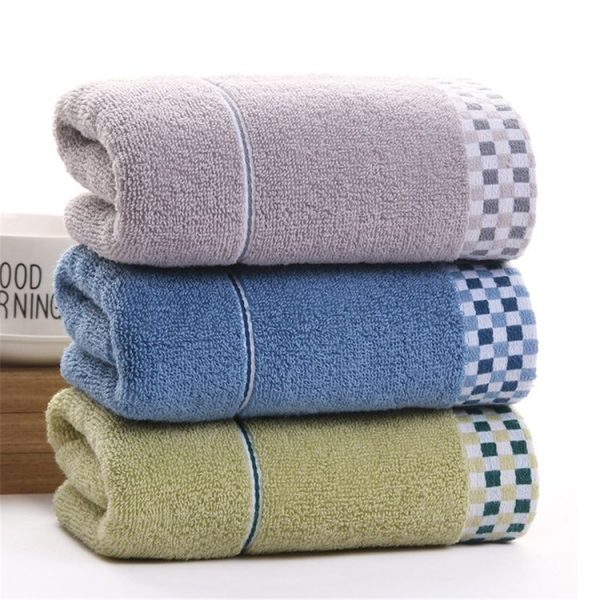 Thick Cotton Absorbent Double-Sided Towel, Color: Blue - Image 3