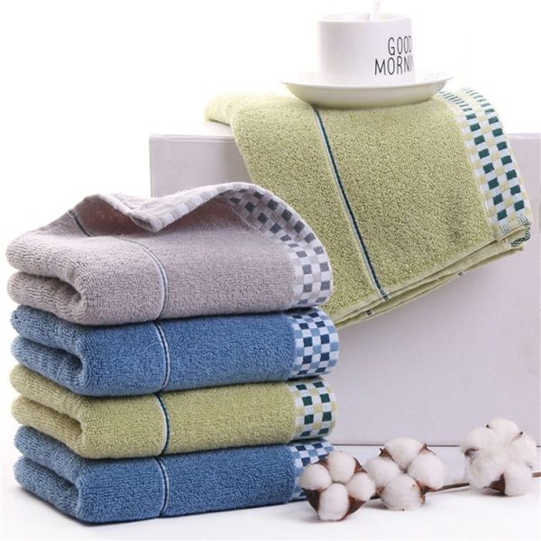 Thick Cotton Absorbent Double-Sided Towel, Color: Blue - Image 5