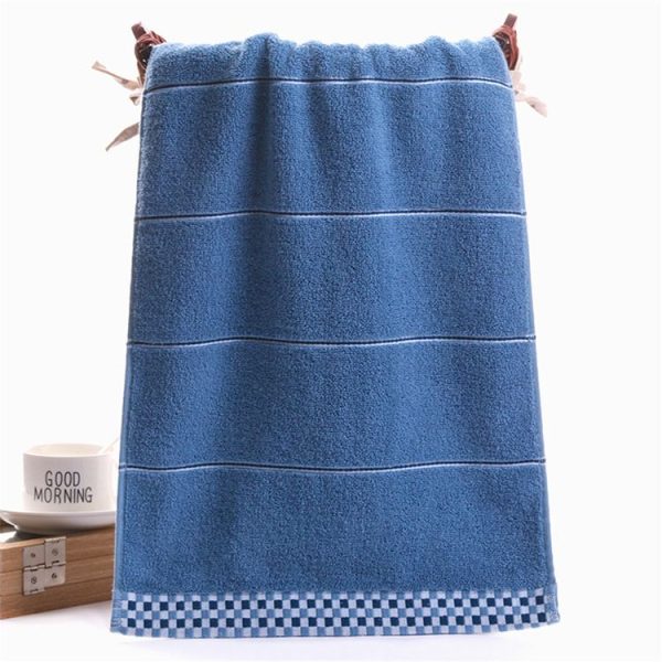 Thick Cotton Absorbent Double-Sided Towel, Color: Blue - Image 6