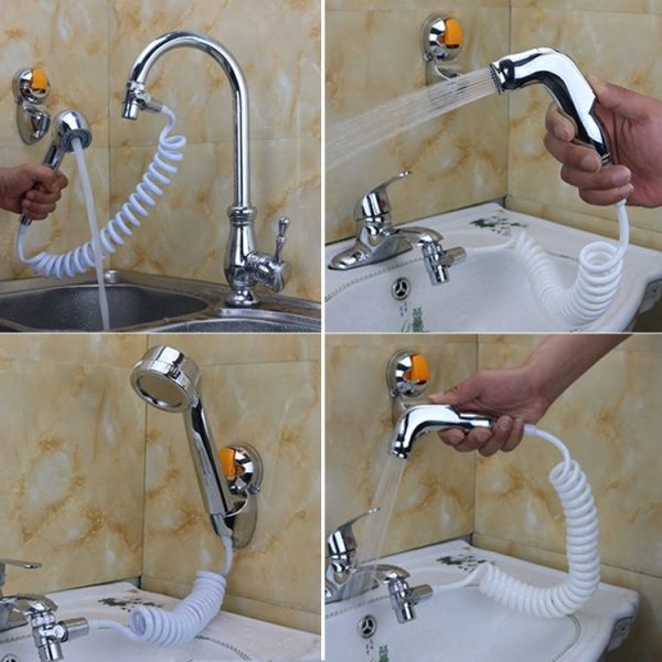 Bathroom ABS Telephone Line Spring Flexible Shower Hose - Image 4