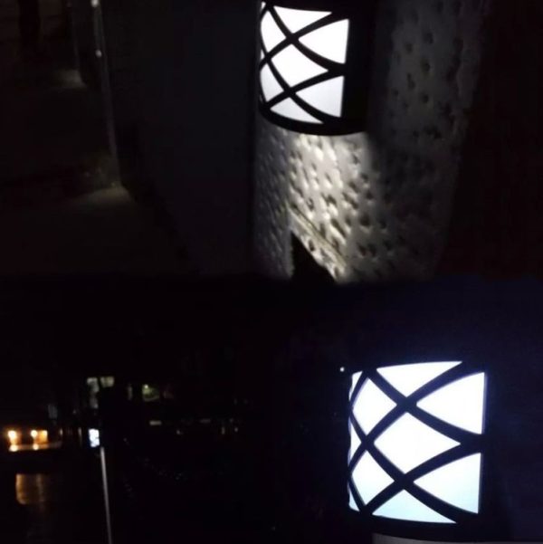 Solar Powered LED Wall Light Outdoor Waterproof Energy Saving Street Garden Lamp (White Light) - Image 11