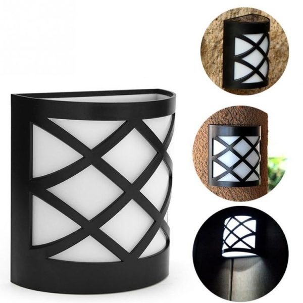 Solar Powered LED Wall Light Outdoor Waterproof Energy Saving Street Garden Lamp (White Light) - Image 8