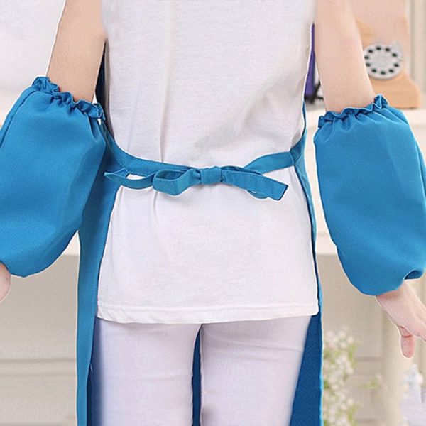 Children Drawing Sleeves Painting Clothes, Color: Blue Cuff One Size - Image 2