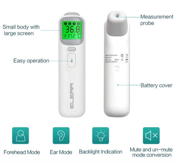 Infrared Non-Contact Baby Thermometer Digital LCD Body Measurement - Image 4