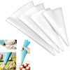 4 in 1 Silicone Icing Piping Cream Pastry Bag Nozzle DIY Cake Decorating Tools Set (EVA Bag White 4 Mixed)