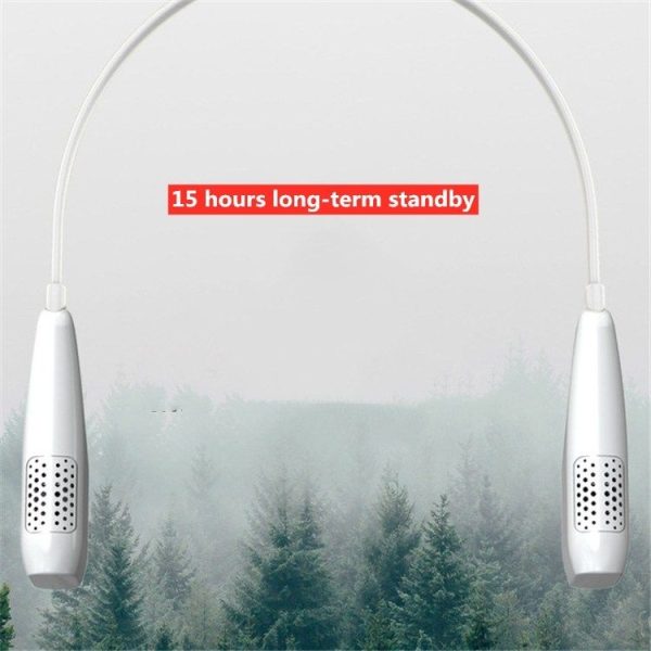 Hanging Neck Negative Ion Air Purifier Portable Household Formaldehyde Removal Portable Purifier (Black) - Image 7